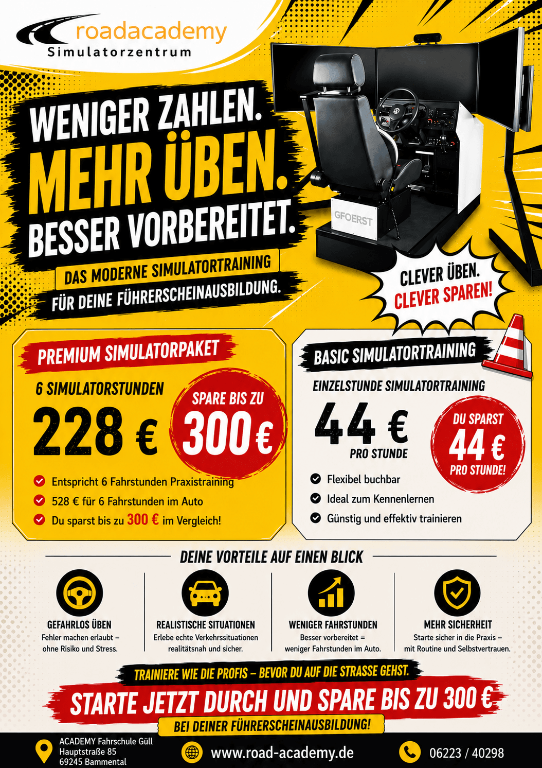 WENIGER ZAHLEN * MEHR ÜBEN * BESSER VORBEREITET